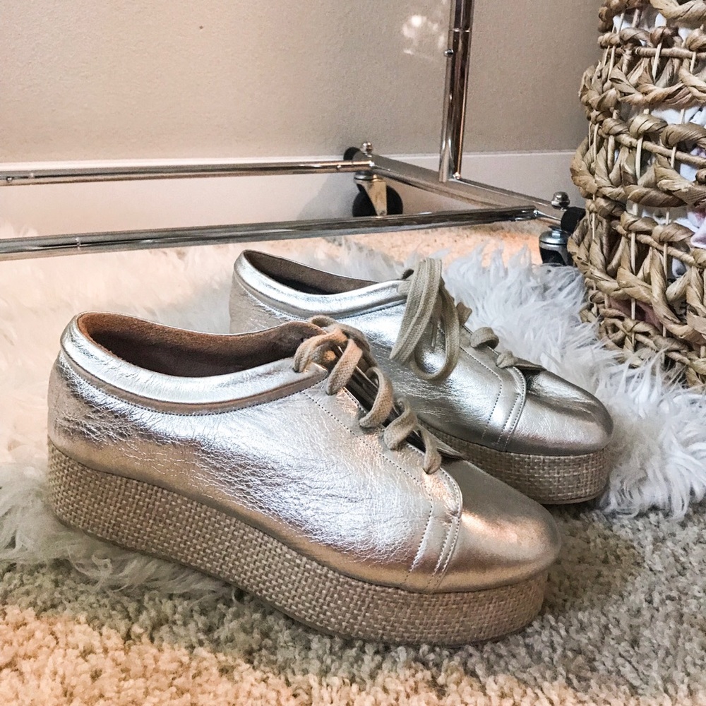 UO Silver Flatforms